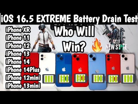 iOS16.5 Battery Drain Test🔥 iPhone XR vs 11 vs 12 vs 13 vs 14 vs 14Plus vs 12mini vs 13mini