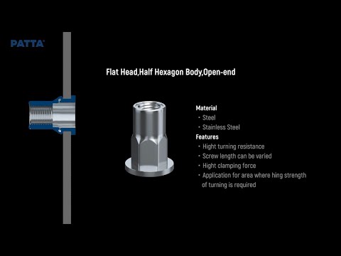 Cabeça Plana / Corpo Meio Hexagonal / Ponta Aberta