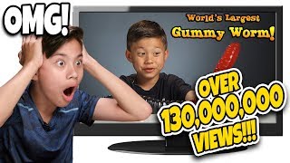 WHO ATE THE WORLD&#39;S LARGEST GUMMY WORM??? Kids React to Their Most Popular Video! TOP 10 - #2