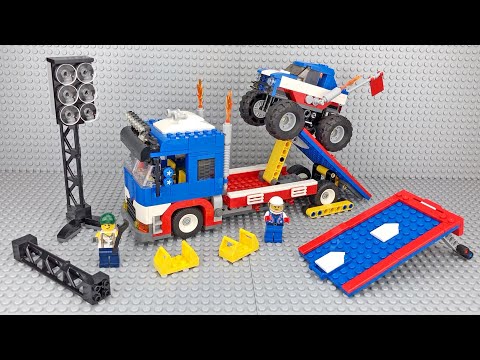Cute Lego Creator 31085 Mobile Stunt Show 2018 Monster Truck Transporter Set Quick Look / Tour