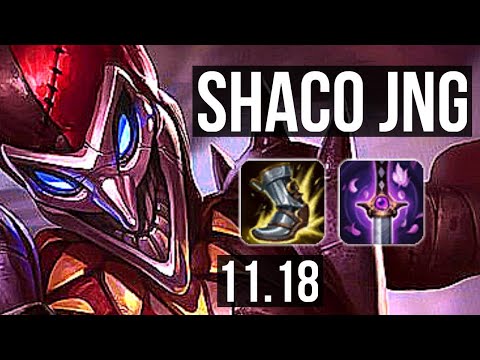 SHACO vs KARTHUS (JUNGLE) | 7/0/6, Rank 6 Shaco, 400+ games, 1.0M mastery | BR Grandmaster | v11.18