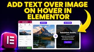 How to Add Text Over Image on Hover in WordPress Elementor (FAST & EASY)