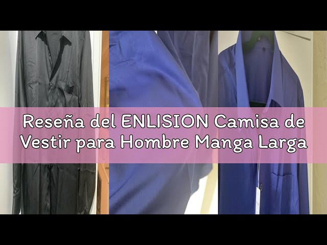 Vídeo relacionado con Enlision Camisa Gris Hombre Sin Plancha Elastica Manga Larga Camisas Vestir Ajuste Regular Traje Negocios Oficina Formal Funeral Cuello con Botones con Bolsillo 3XL