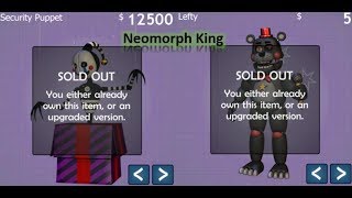 Buying the PUPPET and LEFTY /fnaf 6 Freddy Fazbear's Pizzeria Simulator