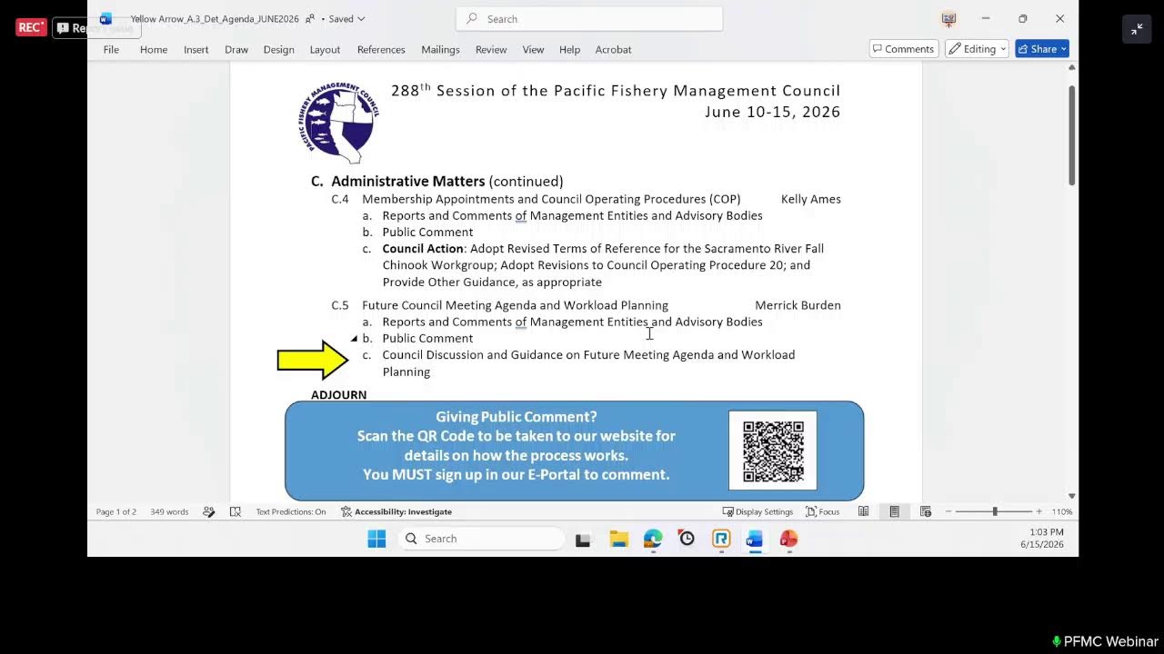 June 2026 PFMC Council Meeting Day 4 06/15/26
