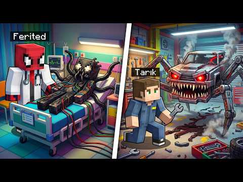 BÜTÜN GECE 3 MESLEKLERİNİ YAPTIM - Minecraft