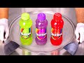 Turning Skittles Drinks Into Crazy Colorful Ice Cream Rolls ASMR