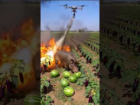 Clear wild boar infestation#farm #farming  #satisfying #farmer #nature