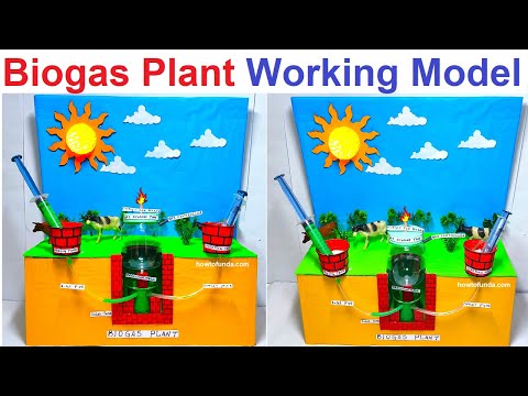 biogas plant model 3d making science project using cardboard howtofunda craftpiller