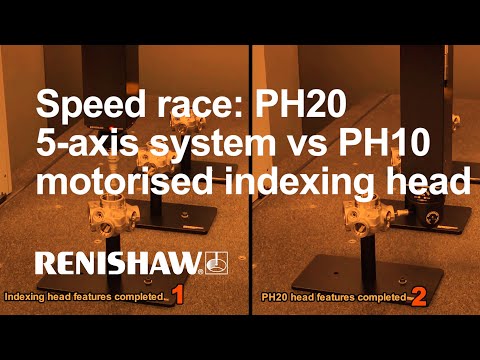 Renishaw's PH20 5-axis touch trigger system VS the PH10 motorised indexing head