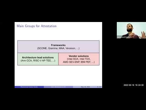 Usama Sardar: Specification and Formal Analysis of Attestation Mechanisms in Confidential Computing
