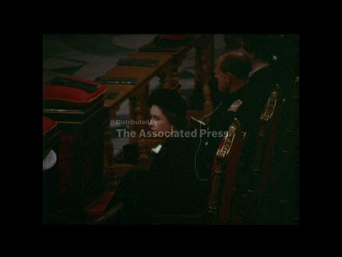 THE STATE FUNERAL OF SIR WINSTON CHURCHILL  - COLOUR - NO SOUND