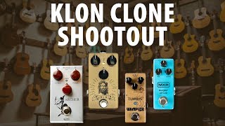 Video thumbnail for Klon Overdrive Shootout - Rockett Archer vs Mythos Mjolnir vs Wampler Tumnus vs MXR Sugar Drive by Alvas LLC