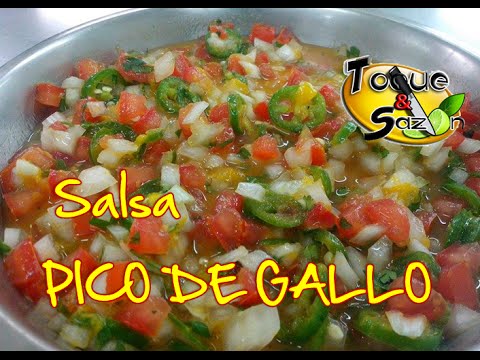 Salsa PICO DE GALLO "paso a paso" Salsa Mexicana (TOQUE Y SAZÓN)