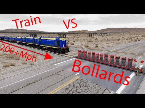 Train vs Bollards Part 3 | BeamNG.drive
