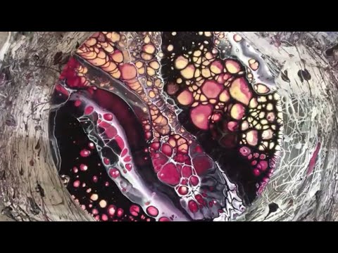 #270. Pearl cells with house paint! / acrylic pouring / house paint / cell activator