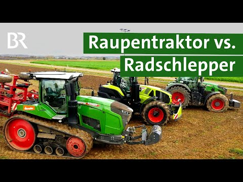 Wer schont den Boden besser? Raupentraktor vs. Radschlepper | Landmaschinen | Unser Land | BR