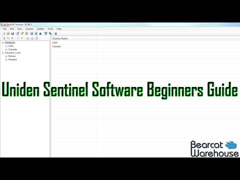 Uniden Sentinel Software Beginners Guide