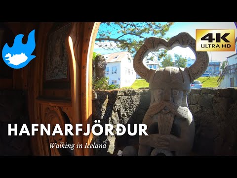 Iceland Walking Tour - Hafnarfjörður [4K]