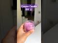 DIY Homemade Candle Using Crayon Colors ️ Shorts Diy Viral Craft Trending Decor Art