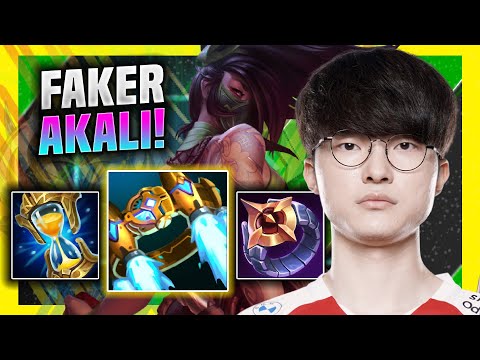 WHEN FAKER PLAYS AKALI MID! - T1 Faker Plays Akali Mid vs Lucian! | Season 11