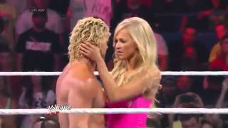 Summer Rae kisses Dolph Ziggler   WWE RAW 6 30 2014   720p HD