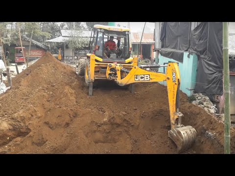JCB Backhe 3DX Super Machine Busy building a house- JCB Backhoe Video