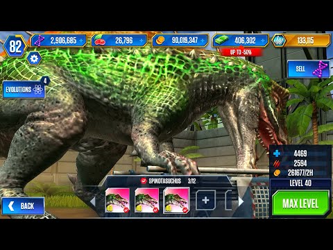 NEW UNLOCK SUPERHYBRIDS SPINOTASUCHUS MAX X3 LEVEL 40 | HT GAME