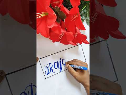 "Rajdeep" Name brush pen calligraphy hand lettering ✨🥰| #brushpen #calligraphy #lettering