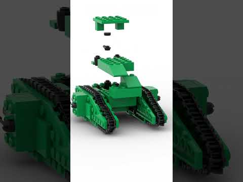 Lego WW2 Mark 1 Heavy Tank Speed Build Animation | Short Video