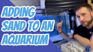 Adding sand to an aquarium with water the clean and easy way!