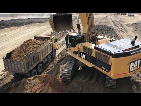 Caterpillar 385C Excavator Loading Trucks - Sotiriadis Mining