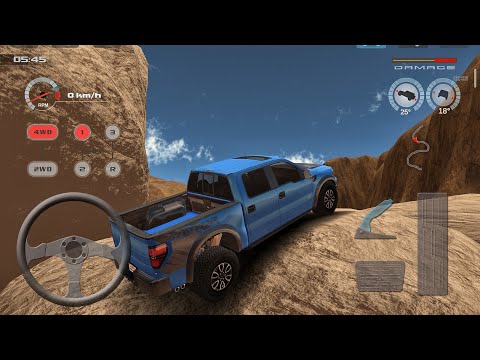 4x4 Offroad Driving Simulator - Pickup Uphill Offroad Drive Dessert - Car Game Android Gameplay