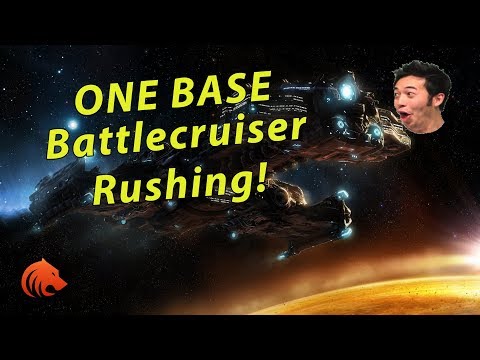 StarCraft 2: ONE Base Battlecruiser Rush & Split Map Mech vs Mech!