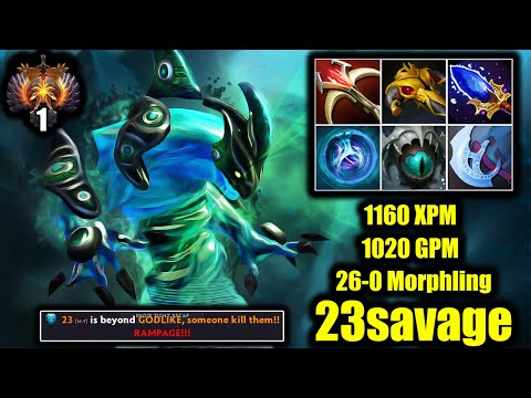 🔥 SEA RANK TOP 1 - 1020 GPM - 1160 XPM - 23savage - Rampage Morphling - Dota 2 Pro Game Highlights