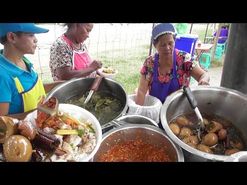 Ladies Manage All | It's a Thai Lunch Time (Rice /Bamboo Fish Curry/Egg Pork Curry/ Vegetables) Video