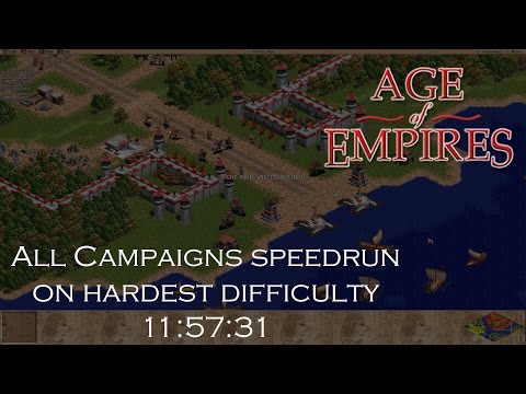 [Part 1] Age of Empires — All Campaigns (hardest) speedrun in 11:57:31