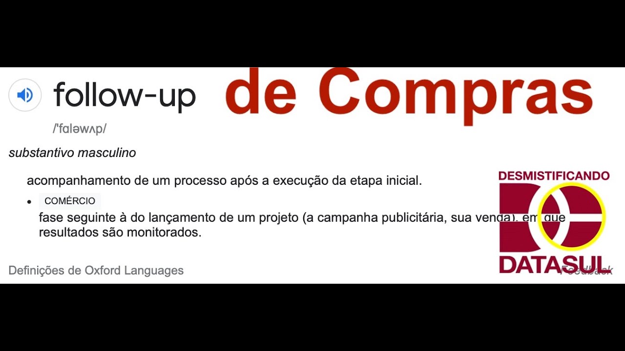Follow Up de Compras - Datasul