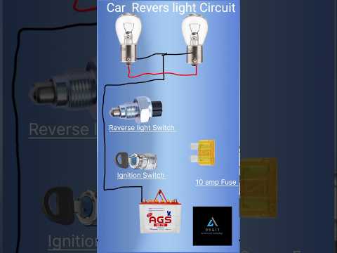 Car Reverse light circuit diagram | Vehicle reverse light circuit