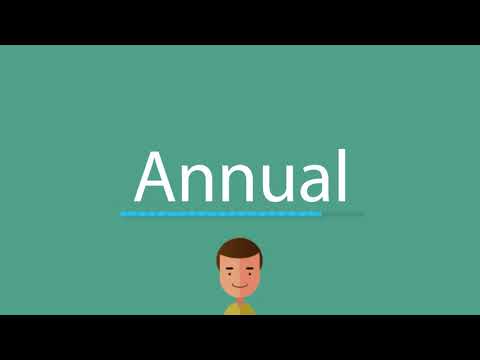 How to say Annual