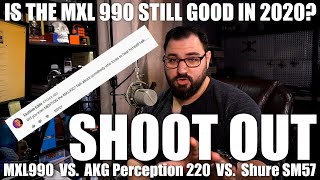 Video thumbnail for MXL 990 VS AKG Perception 220 VS Shure SM57 by Legacy Studio