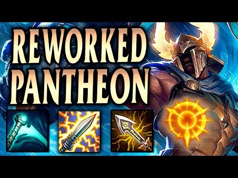 REWORKED PANTHEON 100% CRIT! TRIPLE AUTO 1 SHOTS! - League of Legends S9