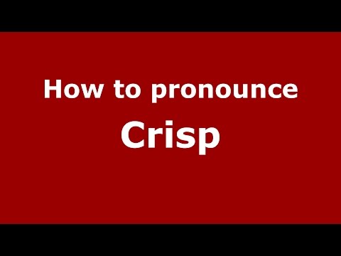 How to pronounce Crisp