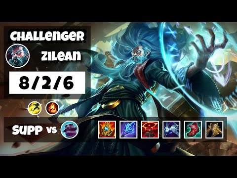 Zilean 11.18 Gameplay Challenger Replay S11 Support (8/2/6) - EU