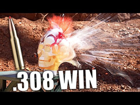 .308 Vs Ballistic Dummy Head In Slow Motion