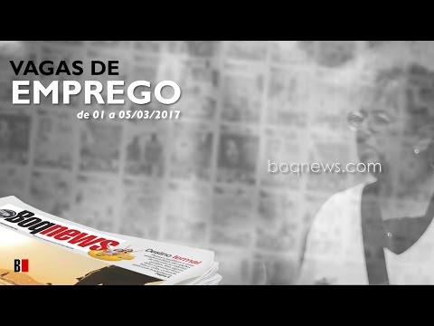 Vagas de Emprego de 1 a 5/3/2017