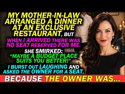 My Mother-In-Law Removed My Chair at a Fancy Dinner — The Chef Called Me Boss
