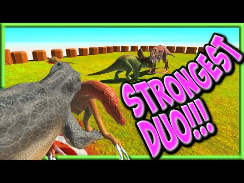 Strongest Duo! T-Rex & Machimosaurus Rex vs Every Unit - Animal Revolt Battle Simulator Gameplay