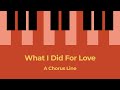"What I Did For Love" | Lyric Video | Music by Marvin Hamlisch & Lyrics by Edward Kleban