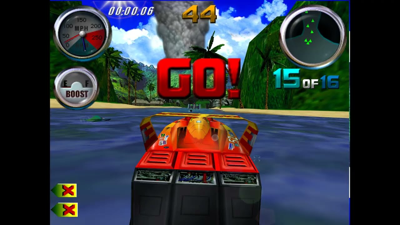 PC ARCADE TEKNOPARROT SUB = HYDRO THUNDER ARCADE VER - EASY COURSES 1-4 2026 UK ARCADES